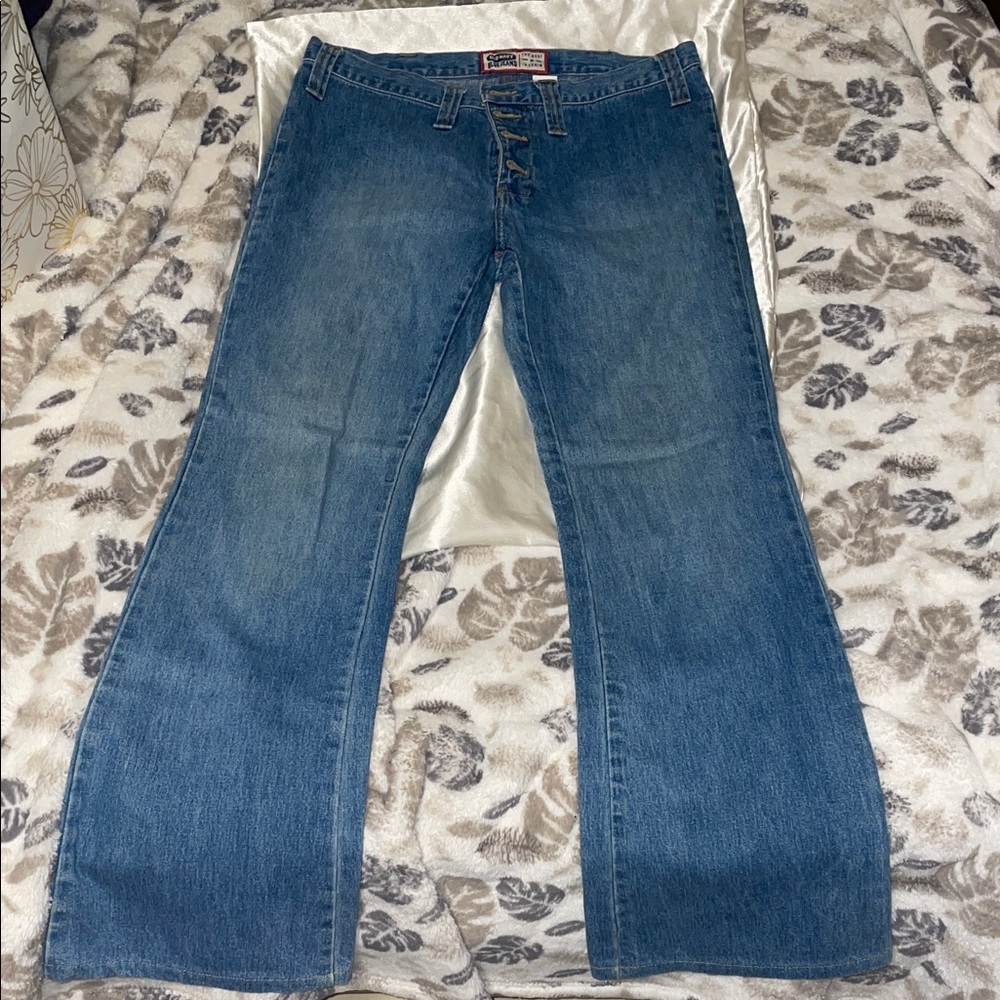 Old Navy Classic Blue Jeans 100% Cotton Button Closure